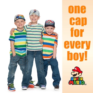 Foto 7 | Foto 7 | Gorra De Béisbol Nintendo Super Mario Negro/roja Para Niños De 4 A 12 Años - Venta Internacional.