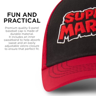 Foto 4 | Foto 4 | Gorra De Béisbol Nintendo Super Mario Rojo/negro Para Niños De 4 A 7 Años - Venta Internacional.
