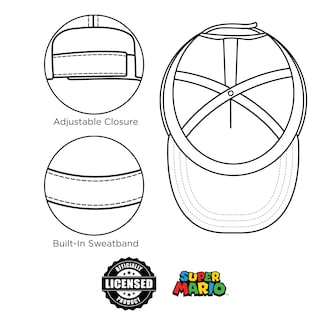 Foto 5 | Foto 5 | Gorra De Béisbol Nintendo Super Mario Rojo/negro Para Niños De 4 A 7 Años - Venta Internacional.