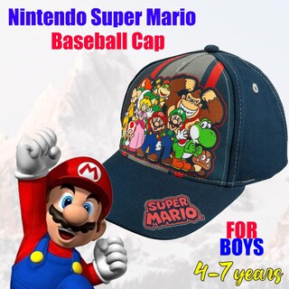 Foto 3 | Foto 3 | Gorra De Béisbol Nintendo Super Mario Boys De 4 A 7 Años, 100% Algodón - Venta Internacional.