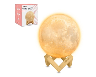 Foto 1 | Foto 1 | Lámpara de Luna en Impresión 3D Réplica Exacta de la Superficie Lunar Redlemon 79459 Multicolor