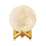 Lámpara de Luna Gadgets and Fun color Blanco 3d Led 3d Recargable
