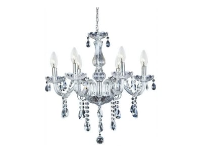 Foto 1 | Foto 1 | Candelabro de Cristal Iliosinnova Transparente 6 Focos Estilo Europeo