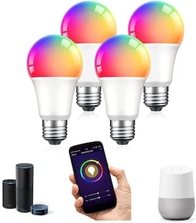 Foto 2 | Foto 2 | Paquete de 4 Focos Inteligentes Wifi Multicolor y Luz Blanca Fría y Cálida Bombilla Inteligente Rgb y Luz Blanca