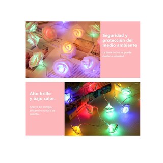 Foto 2 | Foto 2 | Cadena de Luz Decorativa Malubero Multicolor Led Flor Rosas