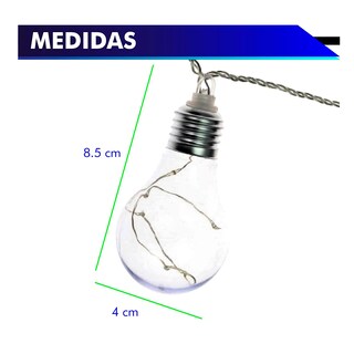 Foto 2 | Foto 2 | Serie Led Chic FntasyDe 10 Luces Blanco Tipo Foco 8.5 x 4 cm