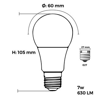 Foto 3 | Foto 3 | Foco Led 7w Tipo Bombilla Hee Luz Calida 30 Piezas