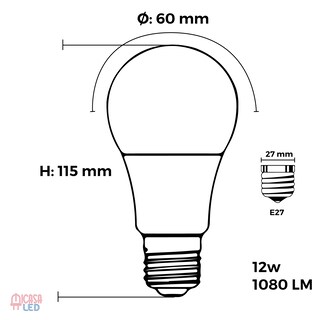 Foto 5 | Foto 5 | Foco LED HEE 12 W tipo Bombilla Luz Blanca Fría 20 Piezas