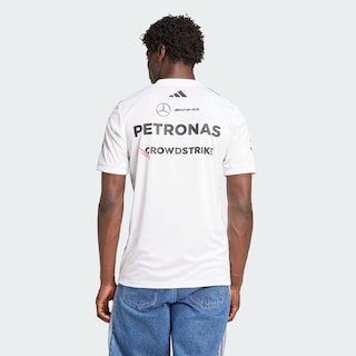 Foto 1 | Foto 1 | Playera Oficial Blanca De Piloto Mercedes - Amg Petronas F1 Team Adidas Blanco Hombre
