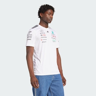 Foto 2 | Foto 2 | Playera Oficial Blanca De Piloto Mercedes - Amg Petronas F1 Team Adidas Blanco Hombre