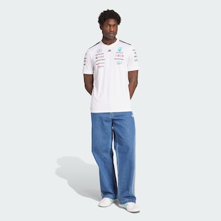 Foto 3 | Foto 3 | Playera Oficial Blanca De Piloto Mercedes - Amg Petronas F1 Team Adidas Blanco Hombre