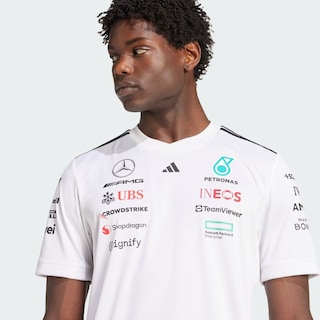 Foto 4 | Foto 4 | Playera Oficial Blanca De Piloto Mercedes - Amg Petronas F1 Team Adidas Blanco Hombre