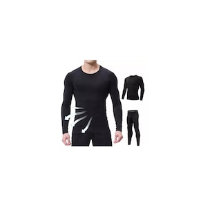 Foto 3 | Foto 3 | Pantalón Licra + Playera De Compresión Conjunto Gym 2ps Talla L Eo Safe Imports Esi-15909 Negro