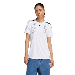 Foto 1 | Foto 1 | Playera De Piloto Mercedes - Amg Petronas F1 Team Adidas Blanco Mujer