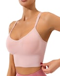 Crop Top Deportivo Shendy Vendy Rosa Push Up Katiusha Sport para Mujer