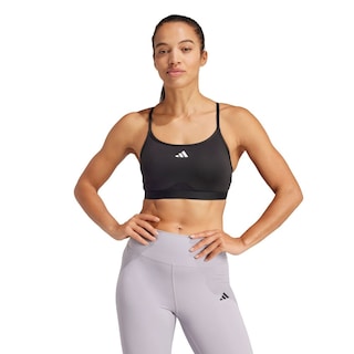 Foto 2 | Foto 2 | Top Deportivo de Entrenamiento Aeroreact 3 Franjas Adidas Negro para Mujer