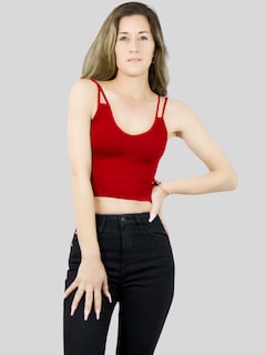 Foto 4 | Foto 4 | Ser De 2 Top Deportivos De Mujer Top-1015 2 Colores Blusa Croptop De Tirantes