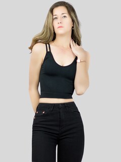 Foto 7 | Foto 7 | Ser De 2 Top Deportivos De Mujer Top-1015 2 Colores Blusa Croptop De Tirantes