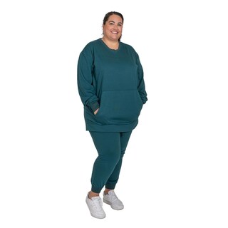 Foto 1 | Foto 1 | Pants Conjunto Tallas Extras Love My Fit Verde Unisex 2 Piezas