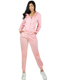 Foto 1 | Foto 1 | Conjunto Mujer Térmico Pant Y Sudadera Capucha Conj-07 Color Rosa Claro Set De Pants