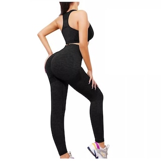 Foto 1 | Foto 1 | Traje Deportivo Para Mujer, Camiseta Deportiva Y Pantalones Talla L/xl Eo Safe Imports Esi-15907 Negro