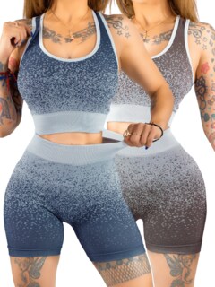 Foto 1 | Foto 1 | Set De Dos Conjunto Deportivo Casual Mujer Conj-068-px2 Variedad De Colores Short Y Blusa Stretch