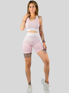 Foto 2 | Foto 2 | Set De Dos Conjunto Deportivo Casual Mujer Conj-068-px2 Variedad De Colores Short Y Blusa Stretch