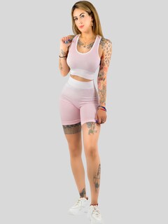 Foto 4 | Foto 4 | Set De Dos Conjunto Deportivo Casual Mujer Conj-068-px2 Variedad De Colores Short Y Blusa Stretch