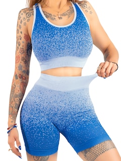 Foto 1 | Foto 1 | Conjunto Deportivo Casual Mujer Short Y Blusa Stretch Conj-068 Azul Rey Comodidad Y Estilo
