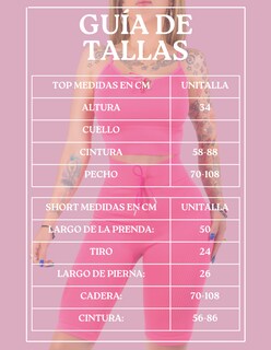 Foto 8 | Foto 8 | Conjunto Deportiva Mujer Short Y Blusa Conj-069 Rosa Stretch Fit Push Up