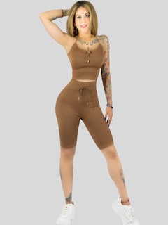 Foto 2 | Foto 2 | Set De 2 Conjunto Deportiva Mujer Short Y Blusa Conj-069 Surtido En Color Stretch Fit Push Up