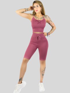 Foto 4 | Foto 4 | Set De 2 Conjunto Deportiva Mujer Short Y Blusa Conj-069 Surtido En Color Stretch Fit Push Up