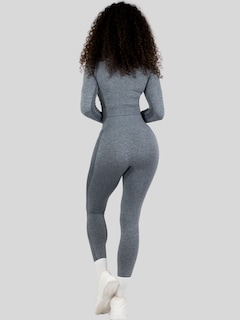 Foto 3 | Foto 3 | Set Deportivo Mujer Gym Yoga O Casual Conj-071 Gris Claro Conjunto De Blusa Y Leggins