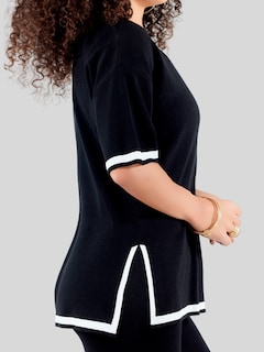 Foto 7 | Foto 7 | Conjunto Mujer 2 Piezas Playera Oversize Y Pantalón Stretch Conj-073 Negro Casual