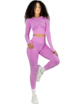 Blusa y Leggings Deportivo Lila para Mujer