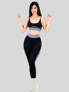 Foto 2 | Foto 2 | Conjunto Deportivo 2 Piezas Top Y Leggings Conj-080 Negro Mujer Gym Yoga O Casual