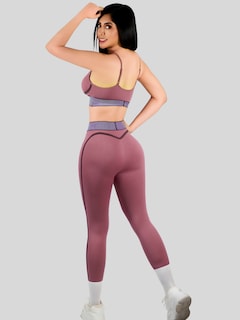 Foto 3 | Foto 3 | Conjunto Deportivo 2 Piezas Top Y Leggings Conj-080 Rosa Mujer Gym Yoga O Casual