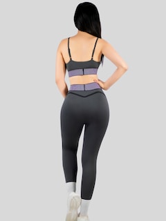 Foto 3 | Foto 3 | Conjunto Deportivo 2 Piezas Top Y Leggings Conj-080 Gris Oscuro Mujer Gym Yoga O Casual
