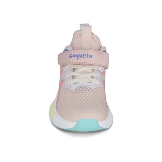 Foto 3 | Foto 3 | Tenis Deportivos Para Niña Coqueta 203300-i Color Rosa Con Ajuste Velcro Y Agujeta Elastica