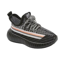 Tenis Deportivo Infantil Denali Tokio Gris Para Niño Niña Con Material De Lona Antiderrapante, Suela Suave