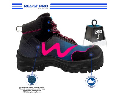 Foto 3 | Foto 3 | Zapato De Seguridad Industrial Wsm 2959-wt Color Negro - Cómodo Y Ligero