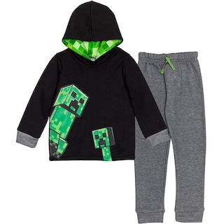 Foto 1 | Foto 1 | Sudadera Con Capucha Y Pantalones Outfit Minecraft Creeper Para Niños Pequeños - Venta Internacional.