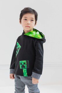 Foto 2 | Foto 2 | Sudadera Con Capucha Y Pantalones Outfit Minecraft Creeper Para Niños Pequeños - Venta Internacional.
