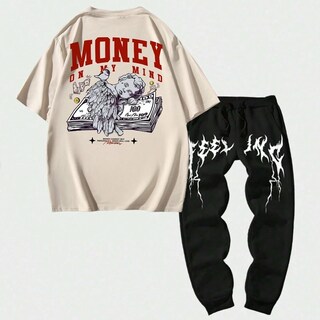 Foto 5 | Foto 5 | Pantalones Deportivos Zaful Estampados Para Hombre, Color Negro Flameado, Xxl - Venta Internacional.