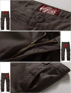 Foto 5 | Foto 5 | Pantalones Cargo Match Wild Para Hombre, Color Caqui Oscuro, Talla 44 - Venta Internacional.