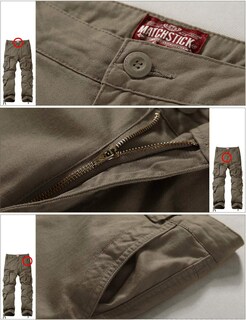 Foto 5 | Foto 5 | Pantalones Cargo Match Wild Para Hombre, Color Caqui Claro, Talla 32 - Venta Internacional.