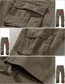 Foto 6 | Foto 6 | Pantalones Cargo Match Wild Para Hombre, Color Caqui Claro, Talla 32 - Venta Internacional.