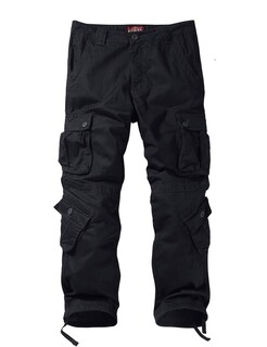Foto 3 | Foto 3 | Pantalones Cargo Match Wild Para Hombre De Algodón Gris Oscuro, Talla 36 - Venta Internacional.