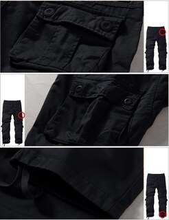 Foto 6 | Foto 6 | Pantalones Cargo Match Wild Para Hombre De Algodón Gris Oscuro, Talla 36 - Venta Internacional.