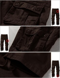 Foto 6 | Foto 6 | Pantalones Cargo Match Wild Para Hombre, Algodón, Color Marrón, Talla 38 - Venta Internacional.